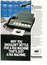 1989 Panasonic KXF320 Fax machine Office Phone Vintage Print Advertisement