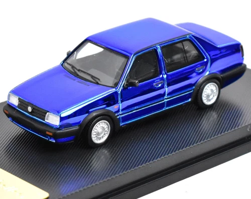 GB MC 1:64 Plating Blue VW Jetta Sedan Classic Sports Model Diecast Collect Car - Bild 1 von 2