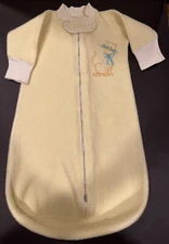 Vintage Baby Aristocrat Sleep Sack Bag Sleeper embroidered orange cat Blue Bow
