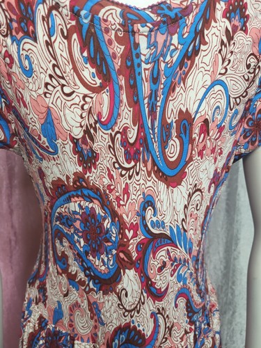 Soft Surroundings Floral Paisley Peasant Cotton Boho Maxi Dress Size Medium - Picture 11 of 13
