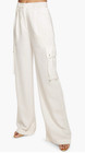 Ramy Brook Women's White Solid Wide-Leg Cargo Pants with Pockets Size 4 — photo 1