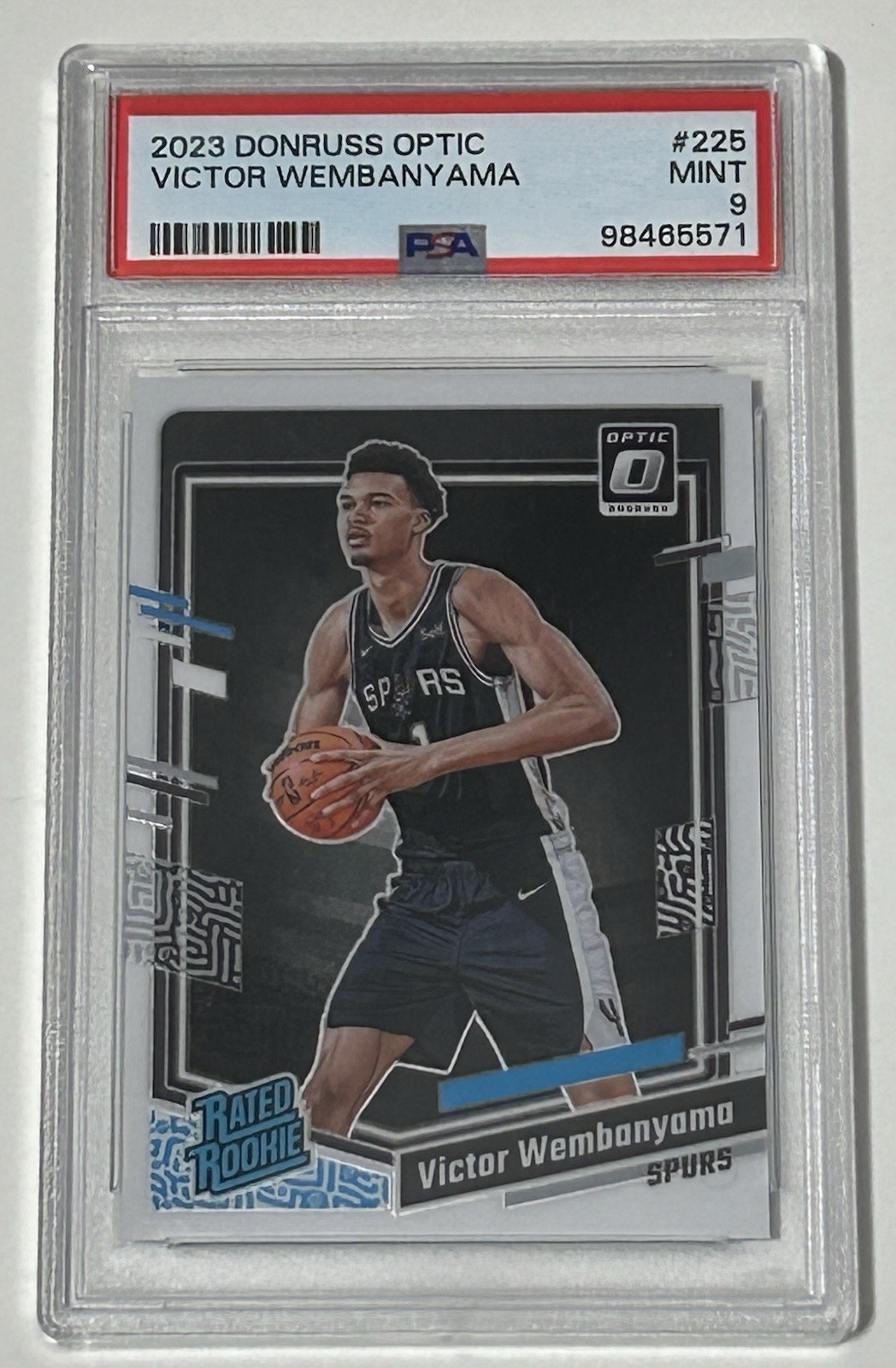 Victor Wembanyama 2023 Donruss Optic RC #225 San Antonio Spurs RC PSA 9 Mint