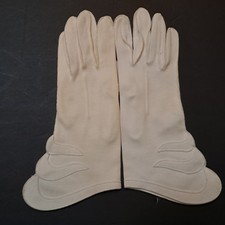 Stetson Gloves Ladies Scalloped Wrist Design 7.5 Women's Off White Wedding Opera