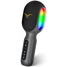Wireless Bluetooth Karaoke Microphone, 5-in-1 Portable Handheld Mic Speaker w...