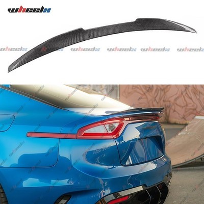For 2017-2023 Kia Stinger Carbon Fiber Look V-Style Duckbill Trunk Lid Spoiler