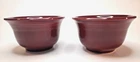 MINT Set of 2 Fiesta Cinnabar Bouillon Bowls 4" Unused 2000 OOB Burgundy HLC