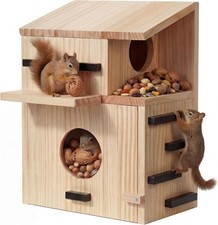 Squirrel House Nesting Box Bird Nature Animals Safety Wooden Nest Protector USA
