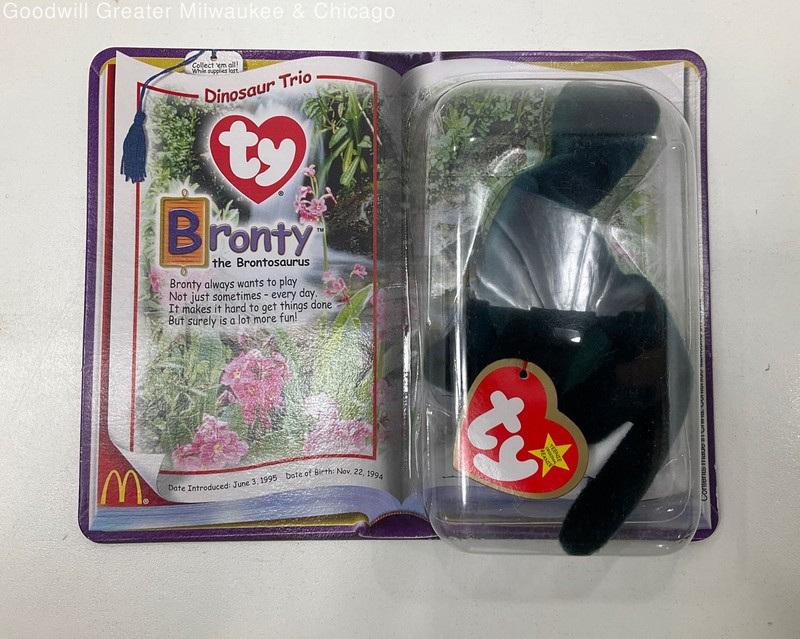 IOB Ty McDonald's Bronty the Brontosaurus Plush Toy