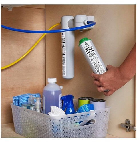 2 PACK GE FQK2J Under Sink Dual Flow Drinking Replacement Water Filter USA - Picture 2 of 4