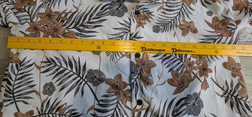 BOSS Beach Floral Short Sleeve Shirt Button Down White Men's Size XL Hawaiian - Picture 8 of 8