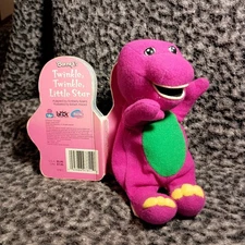 Barney's Twinkle Little Star (Vintage, Rare, 1998) 7" Plush and Children's Book