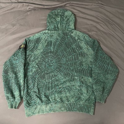 Supreme x Stone Island FW23 Hooded Sweatshirt Spider Web Pattern