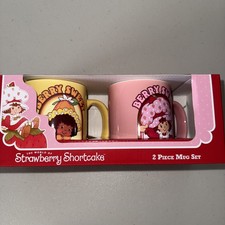 Strawberry Shortcake 2 Piece Mug Set Pink Red Berry Sweet Valentines Gift Set