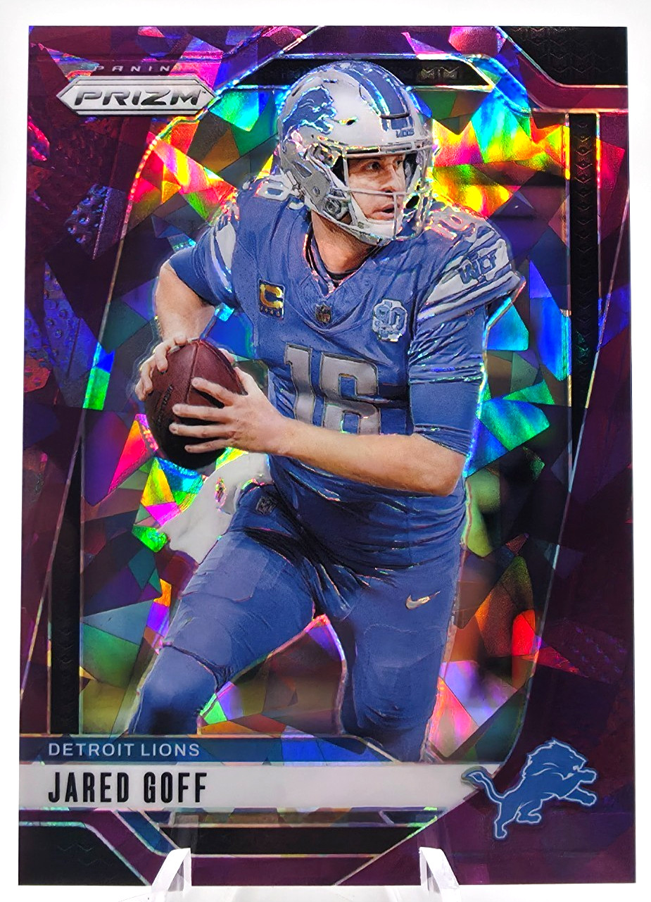 2024 Panini Prizm Jared Goff Purple Ice Prizm /225 #92 DET Lions