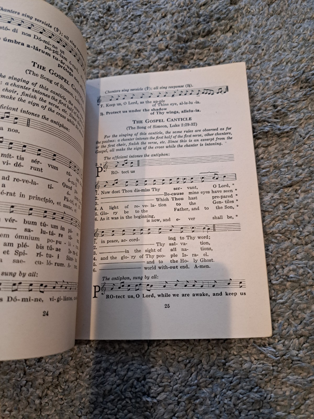 Popular Liturgical Library Sunday Compline 1943 Catholic English Latin