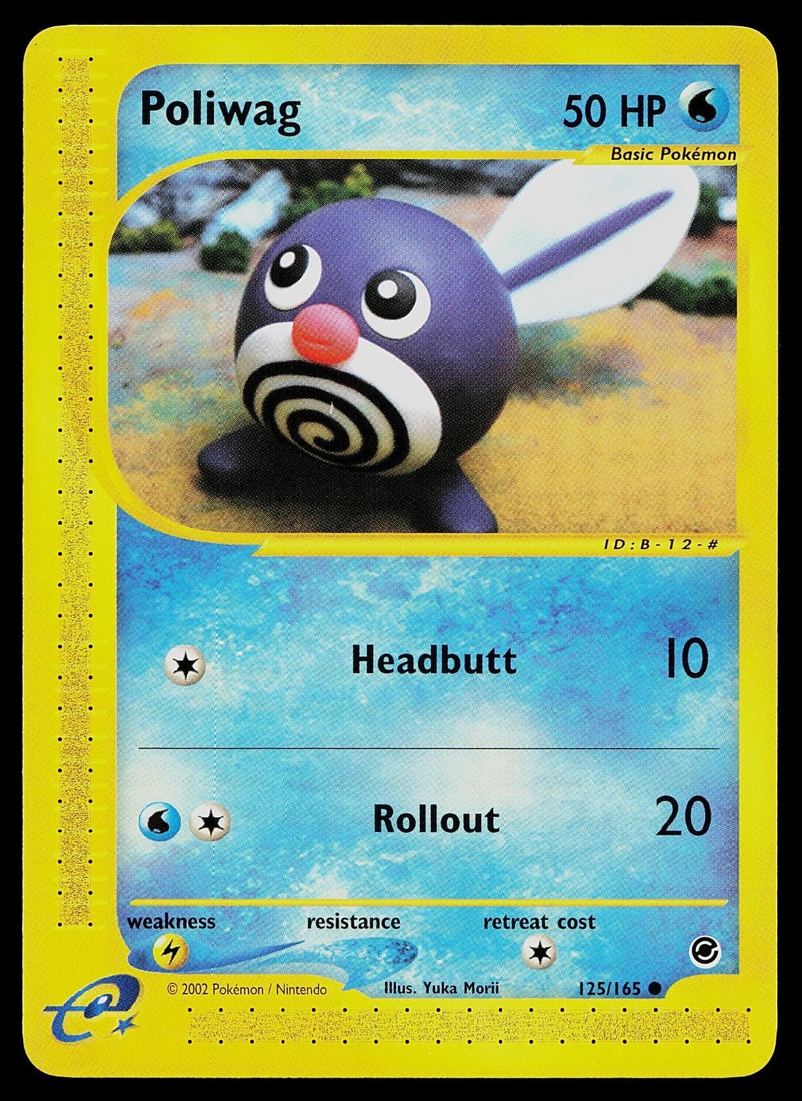 Pokemon Card - Poliwag Expedition Base Set 125/165 Common