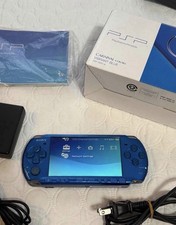 PSP 3000 Vibrant Blue VB Box Console Charger BOX