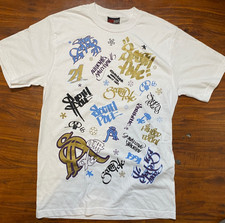 VTG Y2K South Pole Grafitti All Over Print White Tee SZ Youth XL 20 or Mens L