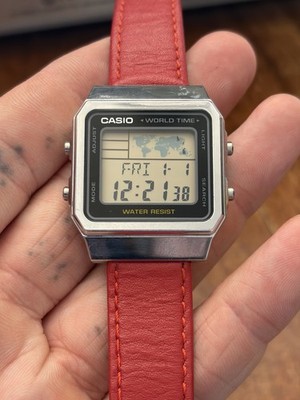 CASIO A500WE DIGITALUHR UNISEX WELTZEIT TOP ZUSTAND neue Batterie