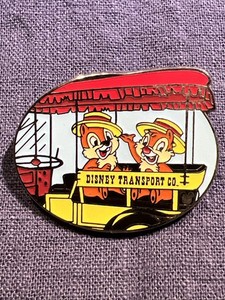 Disney Pin Chip & And Dale on Transportation Co Trolley Cast Lanyard Series 2005