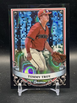 #ad #ad TOMMY TROY 2024 BOWMAN STERLING PROSPECT 10 BLACK REFRACTOR #BSP 46 ARIZONA $100.00