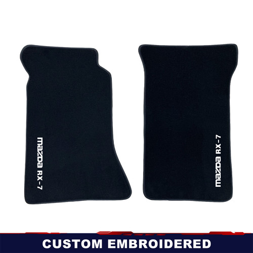 For Mazda RX-7 1979-1985 Quality Black Velour Carpet Car Floor Mats Liners