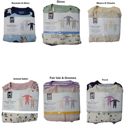 Member's Mark Baby 3-Pack Organic Cotton Soft Sleep And Play
