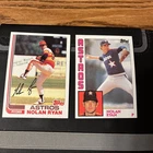 1982 and 1984 Topps Nolan Ryan (2) Card Lot in EX/NM Condition.