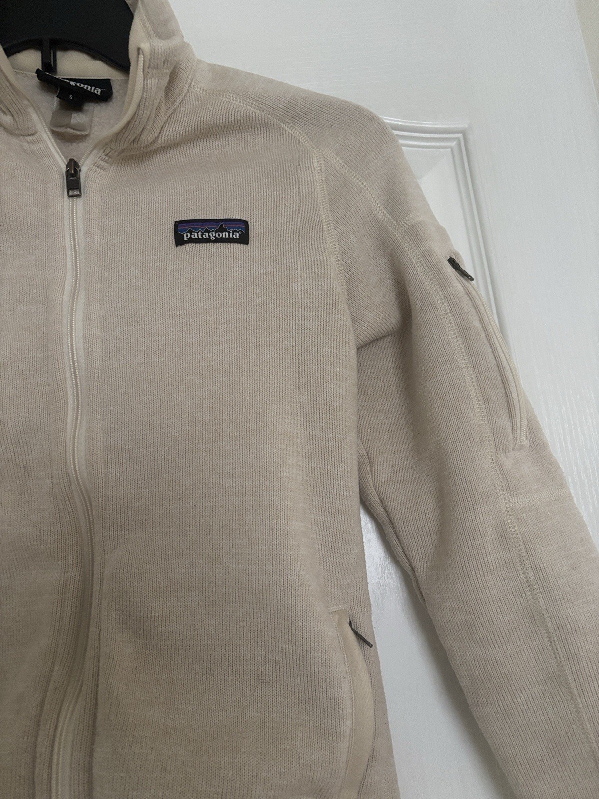 Patagonia Women's Oatmeal Fleece Full Zip Jacket Small thumbnail 5