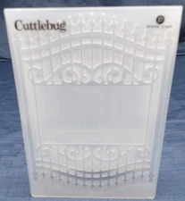 Cuttlebug Provo Craft Embossing Folder Iron Gate Frame