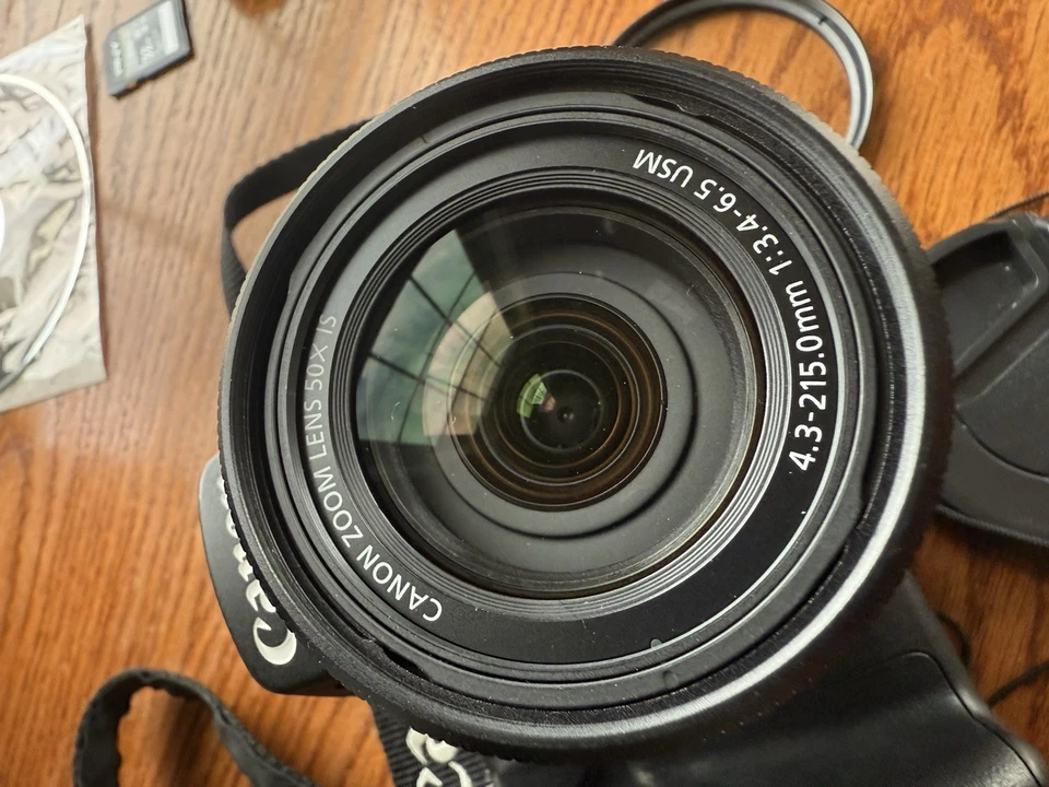 🔥Cámara digital Canon PowerShot SX50 HS 12,1 MP - negra con memoria y cargador Foto 3 de 4