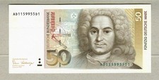 GERMANY FEDERAL REP.: 50 Deutsche Mark Banknote, (UNC), P-40a, 02.01.1989,No Res