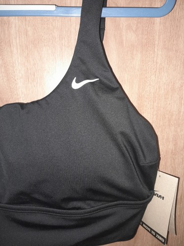 Nike Essentials Schwarz Midkini XXL Schwimmen Top Sport BH Gepolsterte Brust - Bild 2 von 8