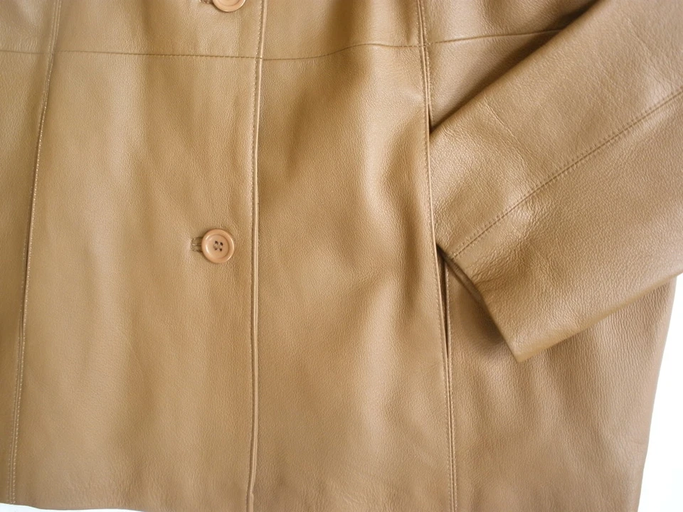 DIALOGUE women's LEATHER JACKET BLAZER SIZE US  L  NEW  SALE - Image 3 of 4