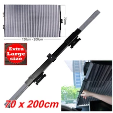 Car Retractable Curtain UV Protection Front Windshield Sun Visor Shade 200X70CM