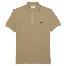 New Lacoste Men  s Big Fit Cotton Piqu  Short Sleeve Polo Beige Size 9R 2XLB Big