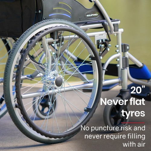PRESALE EQUIPMED Wheelchair Aluminium Lightweight Wheel Chair Folding Portable - Picture 7 of 12