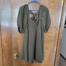 NWT Free People Boho Dress Sz. Large Army Green NEW