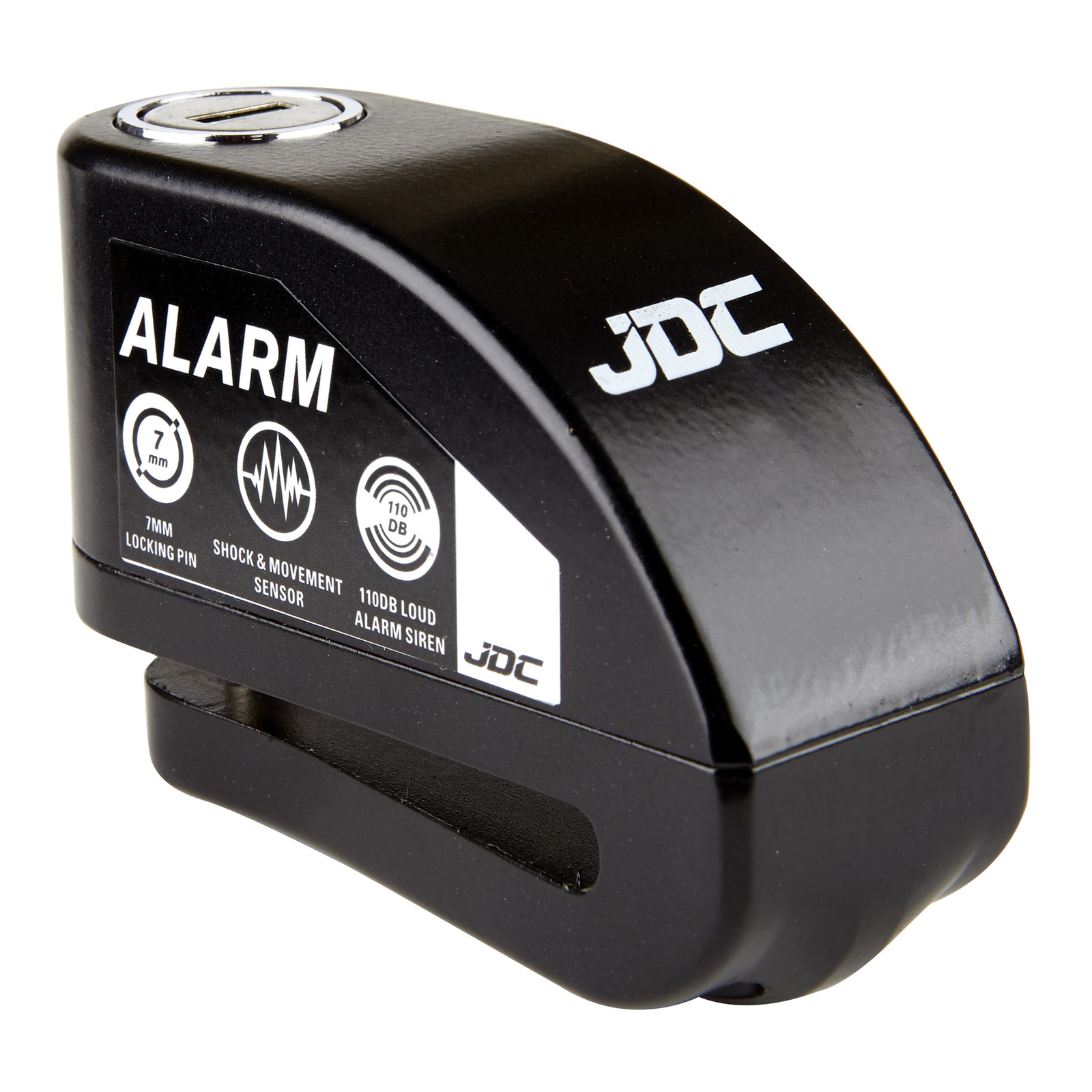 JDC MOTORCYCLE Motorbike Disc Lock ALARM JAWS Black 5060236068231