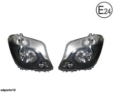 2x Phares Avant Optique Feux Parabole Noire Pour Mercedes Sprinter 2013-2018