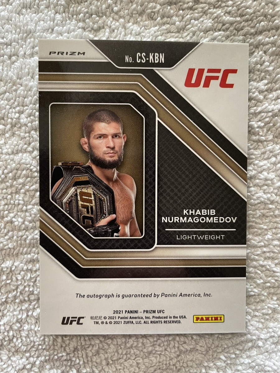2021 panini Prizm ufc champion signature Khabib Nurmagomedov