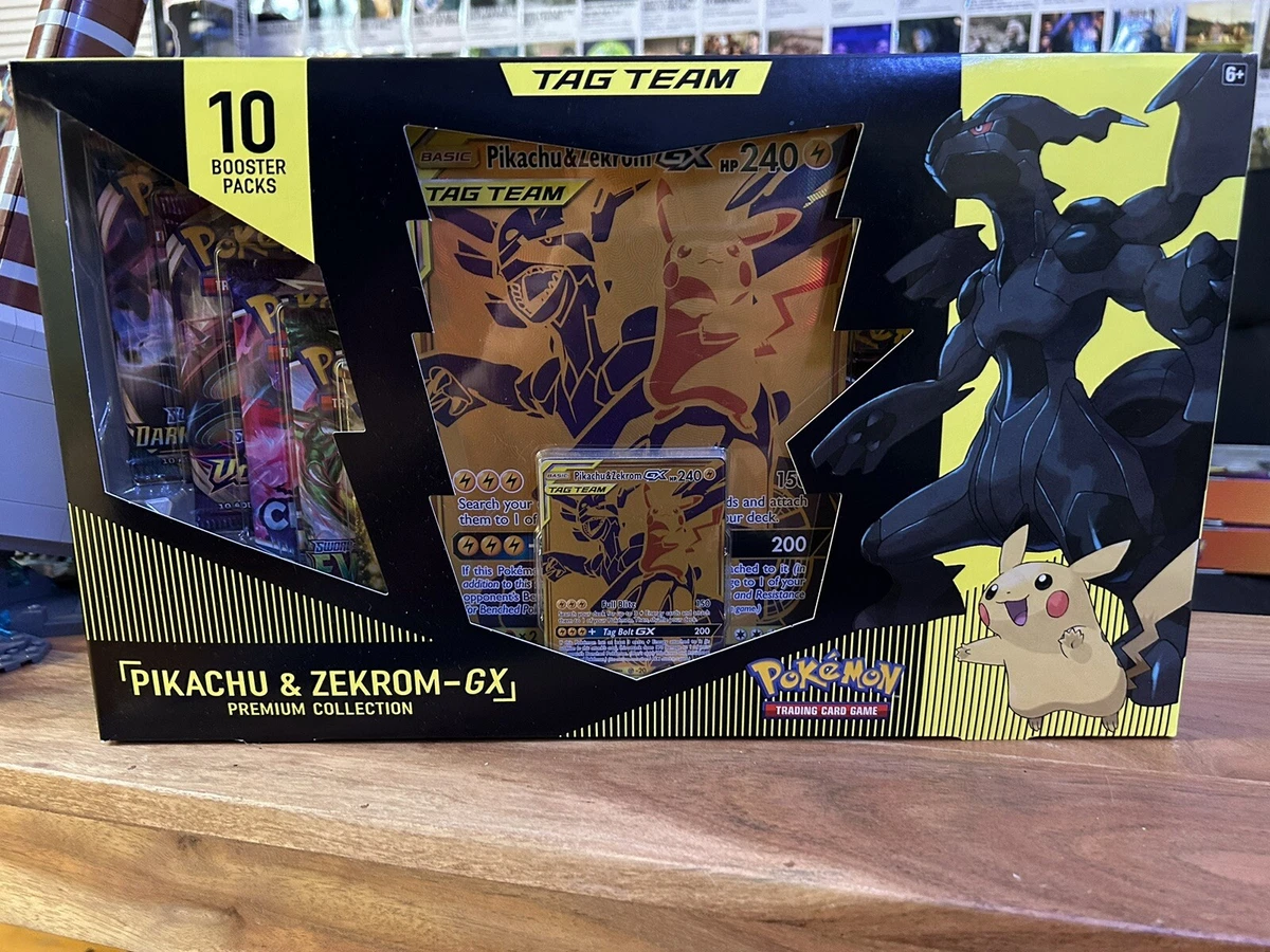 Pokemon Trading Card Game Tag Team Pikachu Zekrom-GX Exclusive Premium  Collection 10 Booster Packs, Gold Foil Card, Oversize Card More Pokemon USA  - ToyWiz