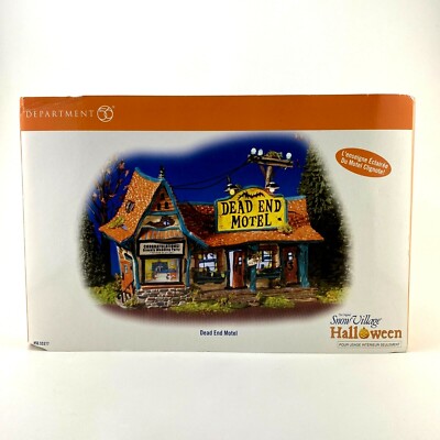 Department 56 Halloween Dead End Motel Retired Tested Lights Up Read Description