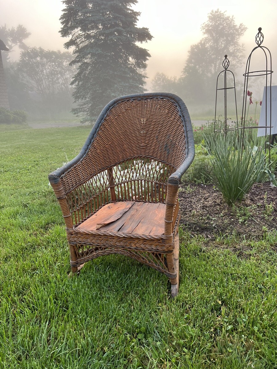 ビンテージナーサリー　ウィッカーベビー Vintage 1920's Wicker Child Rocker | eBay