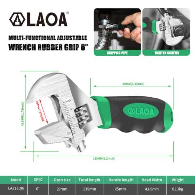 Adjustable Wrench 6inch/8inch Enlarge Open Monkey Wrench Multifunction Spanner