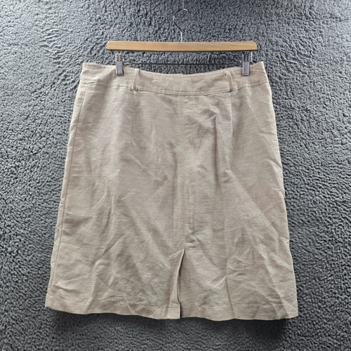 Target Womens Pencil Skirt Size 14 Beige Textured Knee Length - Picture 7 of 13