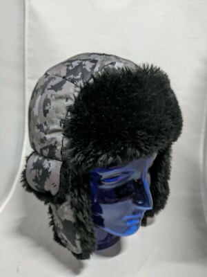 Boys Outventure Faux Fur Hat Windproof Water Resistant Lumberjack Shapka Grey