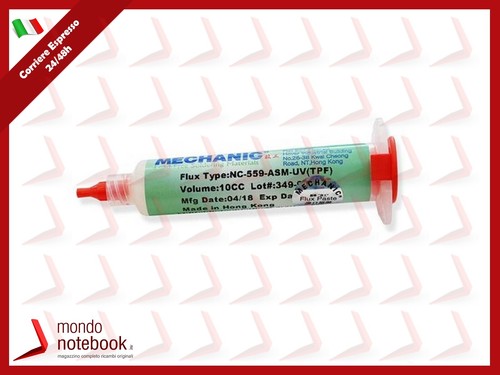 Flux De Soudure Gel Collant NC-559-ASM 10cc - Basse Température, Sans Nettoyage - Neuf