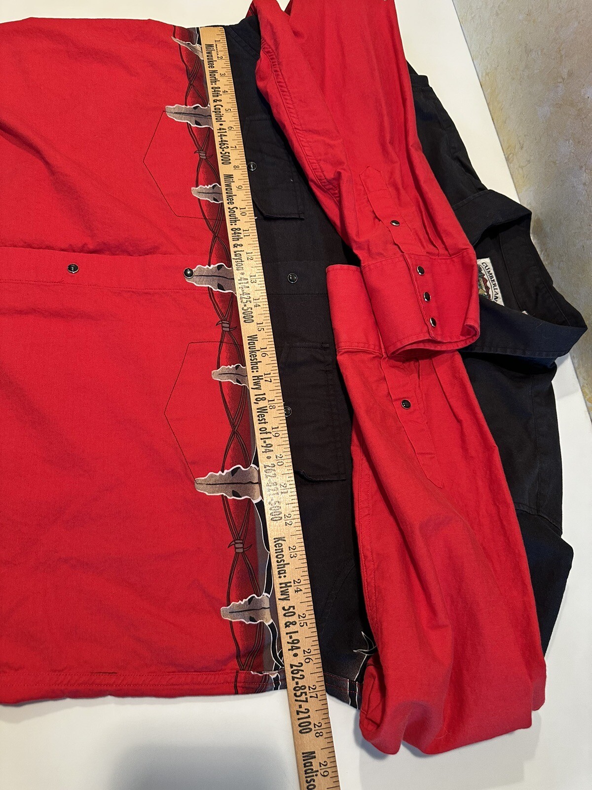 RARE 90’s Vintage Cumberland Outfitters Mens 2XL Shirt ~ Longhorn Barbed Wire.60 image 7