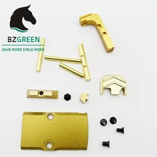 For GLOCK Gen 1-3 Front &Rear Sight RMR Cover and Back Plate Extended Mag Gold